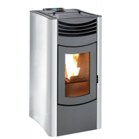 Kalor Stufa a pellet ad aria Nux 98 Ermetica mod 6 165mc Conto Termico 2.0 Wifi Opzionale