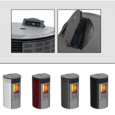 Kalor Stufa a pellet ad aria linea Redonda 12 Basic Rotonda mc 200 (fino a 100 mq) Conto Termico 2.0 Wifi Opzionale