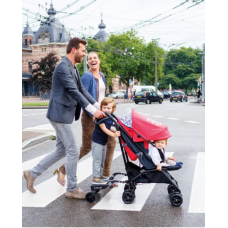 Lascal Pedana passeggino Universale BuggyBoard Mini (grigio) Antisciovolo 3D - Peso max 22 kg Tavola con rotelle 