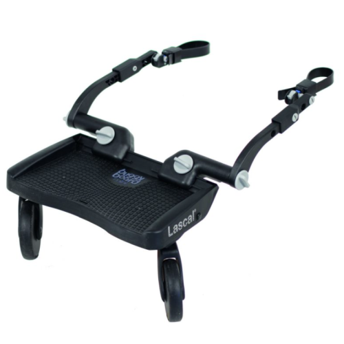 Lascal Pedana passeggino Universale BuggyBoard Mini (grigio) Antisciovolo 3D - Peso max 22 kg Tavola con rotelle 