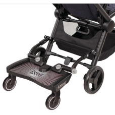 Lascal Pedana passeggino Universale BuggyBoard Mini (grigio) Antisciovolo 3D - Peso max 22 kg Tavola con rotelle Ruote catarifrangenti