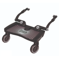 Lascal Pedana passeggino Universale BuggyBoard Mini (grigio) Antisciovolo 3D - Peso max 22 kg Tavola con rotelle Ruote catarifrangenti
