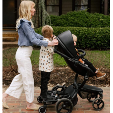 Lascal Pedana passeggino Universale BuggyBoard Mini (grigio) Antisciovolo 3D - Peso max 22 kg Tavola con rotelle Ruote catarifrangenti