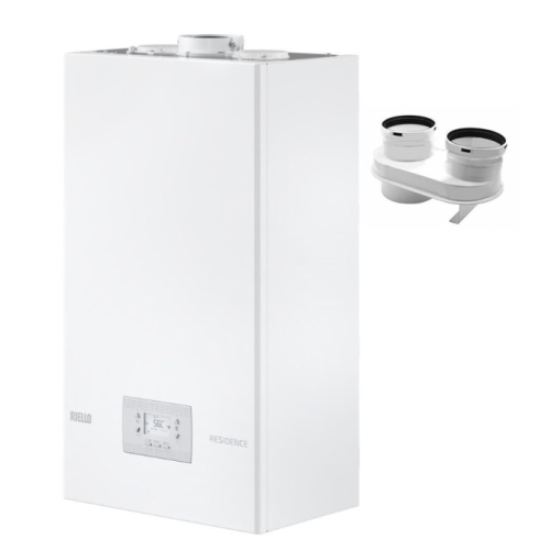 Riello caldaia a condensazione da Incasso Residence IN 25 KIS + kit fumi sdoppiato metano gpl cod 20189650