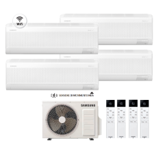 Climatizzatore Samsung WINDFREE ELITE S2 quadri split 9000+9000+9000+12000 esterna AJ080TXJ4KG/EU gas R32 classe A+++ WiFi incluso