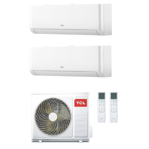 Climatizzatore TCL condizionatore BREEZEIN dual split 12000+12000 esterna MT1821 Classe A++ gas R32 WiFi integrato 12+12