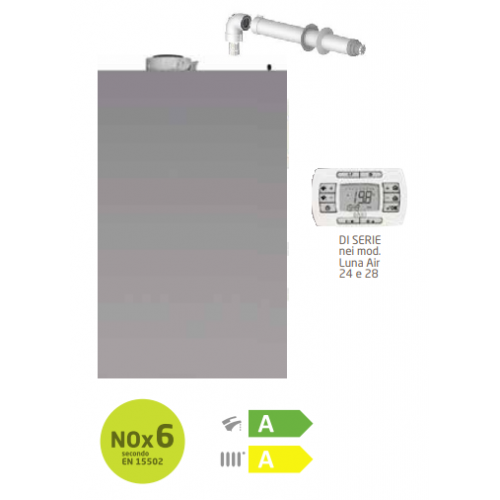 Baxi caldaia a condensazione LUNA AIR 28kw da Incasso per esterno A7736262 kit fumi coassiali omaggio WiFi opzionale