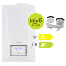 Baxi caldaia a condensazione LUNA CENTURY 26kw A7870637 kit fumi Sdoppiato di serie WiFi opzionale Metano o Gpl