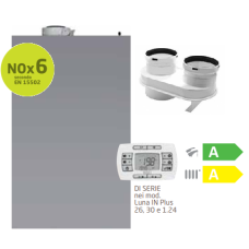 Baxi caldaia a condensazione LUNA IN PLUS Incasso 26kw per esterno A7736264 kit fumi Sdoppiato omaggio WiFi Metano o Gpl