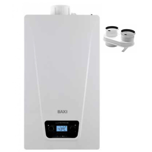 Baxi caldaia a condensazione Luna Prime 24 kw metano gpl con kit fumi sdoppiato omaggio