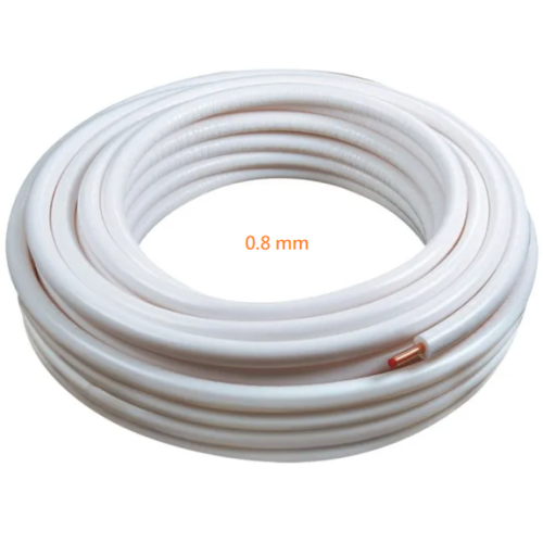 Rotolo di rame 50MT tubo climatizzatori rivestito con guaina 1/2'' spessore 0.8mm