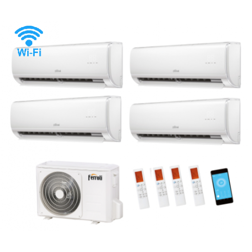 Climatizzatore Ferroli condizionatore GIADA M quadri split 9+9+9+9 esterna 28-4 R32 A++ Wifi integrato Alexa Google Home NEW
