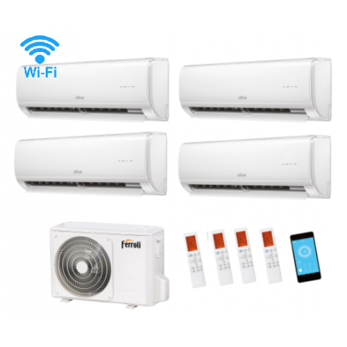 Climatizzatore Ferroli condizionatore GIADA  quadri split 9+9+9+12 esterna 28-4 R32 A++ Wifi integrato Alexa Google Home NEW
