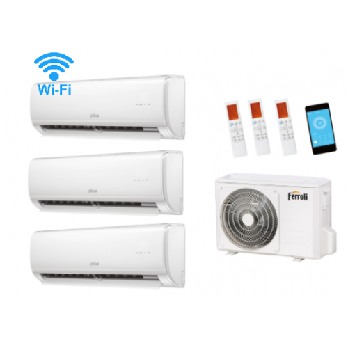 Climatizzatore Ferroli condizionatore GIADA trial split 9+9+9 esterna 27-3 R32 A++ Wifi integrato Alexa Google Home NEW Climatizzatore Ferroli condizionatore GIADA trial split 9+9+9 esterna 27-3 R32 A++ Wifi integrato Alexa Google Home NEW
