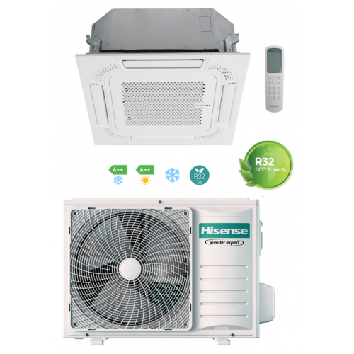 Hisense climatizzatore CASSETTA 4 VIE 12000 btu ROUND FLOW ACT35UR4RCC8 WiFi opzionale A++ Nuovo modello TURBO