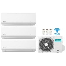 Climatizzatore Hisense ENERGY ECOSENSE 9000+9000+12000 KF trial split 9+9+12 est 3AMW52U4RJA R32 A+++ Wifi Alexa Google Home