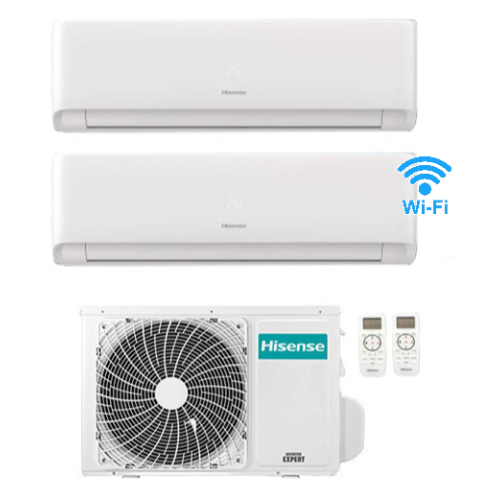 Climatizzatore Hisense ENERGY ECOSENSE 9000+12000 KF dual split 9+12 est 2AMW52U4RXC R32 A+++ Wifi Alexa Google Home