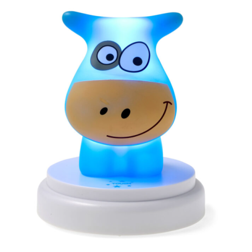 Luce notturna LED bambini a batteria Alecto Baby lampada Mucca Accensione touch e spegnimento automatico