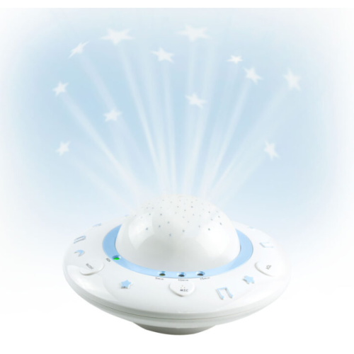 Luce notturna bambini a batteria Alecto Baby lampada proiettore touch luci suoni ninna nanne e timer 