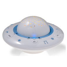 Luce notturna bambini a batteria Alecto Baby lampada proiettore touch luci suoni ninna nanne e timer 