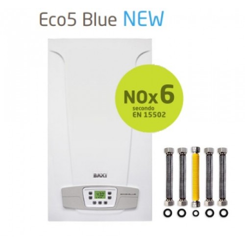 Caldaia Baxi camera aperta ECO5 BLUE 24 kw + KIT RACCORDI FLESSIBILI GPL Low Nox 6 Ultimo modello 