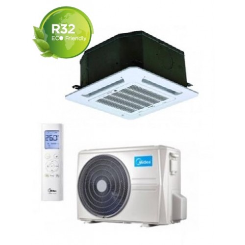 Climatizzatore Condizionatore Midea Commerciale Cassetta 4 Vie Compatta serie MCA monosplit 12000 btu gas R32 Classe A++ WiFi Opzionale MCA3U-12FNXD0
