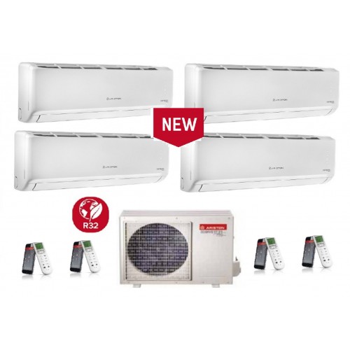 Climatizzatore Condizionatore Ariston serie ALYS R32 quadri split 9000+9000+9000+9000 esterna 110 XD0-O 9+9+9+9 Classe A++ WI-FI Opzionale - Funziona AUTO PULENTE - ULTIMO MODELLO!!!