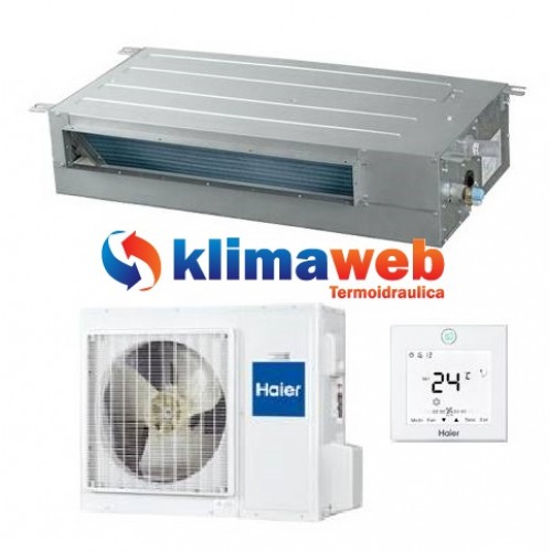 Climatizzatore Condizionatore Canalizzato Slim Bassa Pressione 12000 btu AD12SS1ERA GAS R410A Inverter Classe A+ PANNELLO ACQUISTABILE SEPARATAMENTE