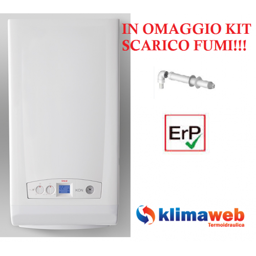Caldaia Kon M C28 a condensazione low nox 28kw nuova tecnologia erp in omaggio kit scarico fumi gpl