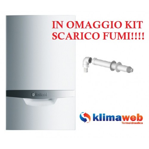 Caldaia Ecotec plus VMW 346/5-5 a condensazione 34 kw nuova tecnologia erp in omaggio kit fumi gpl