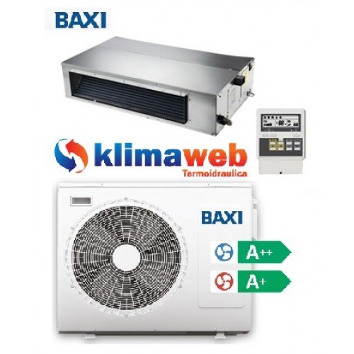 Climatizzatore Condizionatore Baxi monosplit CANALIZZATO 18000 btu Light Commercial DC inverter classe A++/A+ RZGND50 Gas R32 Wifi opzionale