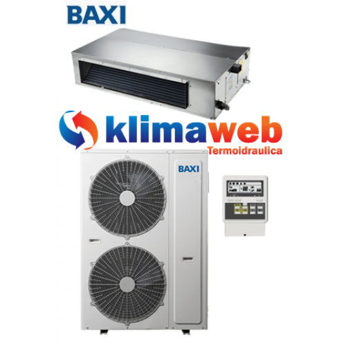 Climatizzatore Condizionatore Baxi monosplit CANALIZZATO 48000 btu Light Commercial DC inverter RZGND140 Gas R32 Wifi opzionale
