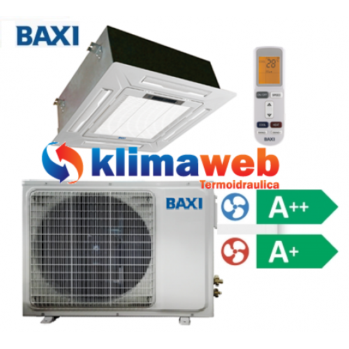 Climatizzatore Condizionatore Baxi monosplit CASSETTA 4 VIE 18000 btu DC inverter classe A++/A+ RZBK50 Gas R410