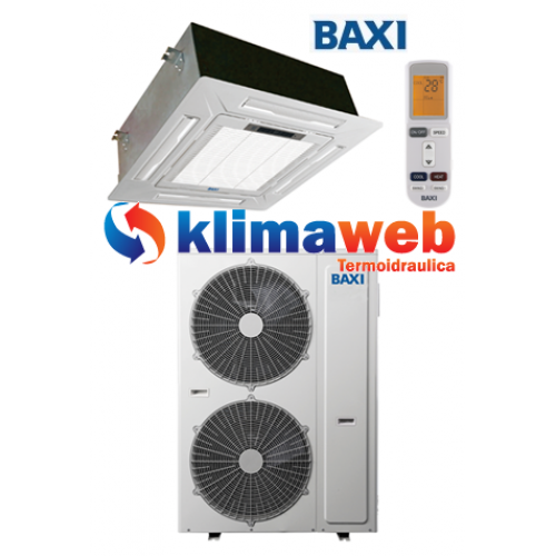 Climatizzatore Condizionatore Baxi monosplit CASSETTA 4 VIE 48000 btu DC inverter classe RZBK140 Gas R410