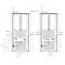 Termostufa a Pellet alto rendimento linea Nux Hydro Double Door DORA 32idro 33Kw 730 mc (fino a 220 mq) Conto Termico 2.0 